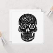 Schedel van de Dag van de Doden Kaart (Voorkant / Achterkant in situ)