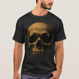 schedel van de gouden Gothic T-shirt