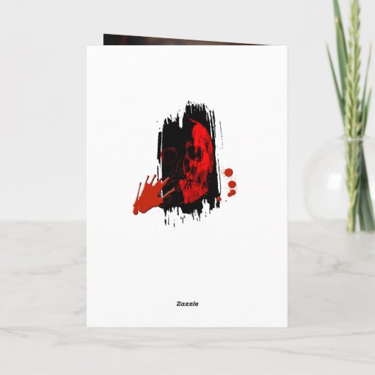 Schedel van de Nacht van Freaky van de Partij van Feestdagen Kaart (Achterkant)