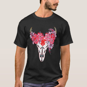 Schedel van een koe t-shirt
