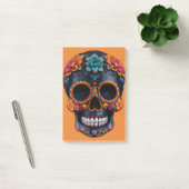 Schedel van Halloween in oranje Post-it® Notes (Kantoor)