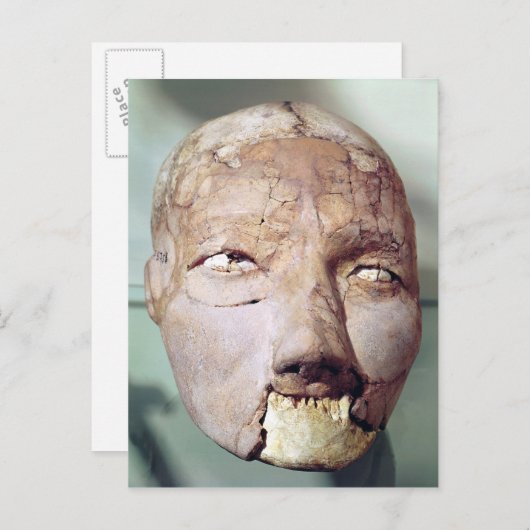 schedel, van Jericho, 7000-6000 BC Briefkaart (Voorkant / Achterkant)