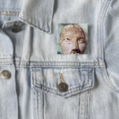 schedel, van Jericho, 7000-6000 BC Vierkante Button 5,1 Cm (In situ)