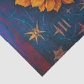 Schedel van kleuren en bloemen Decoupage Papier –  (Detail)