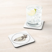  schedel van Koe Illustratie Bier Onderzetter (Rechterzijde)