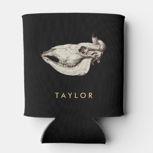 schedel van Koe Illustratie Naam Blikjeskoeler (Achterkant)