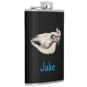  schedel van Koe Illustratie Naam Heupfles (Rechts)