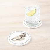  schedel van Koe Illustratie Zandsteen Onderzetter (Zijkant)