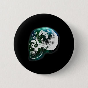 Schedel van Mind Controller-gaminggamer voor manne Ronde Button 5,7 Cm