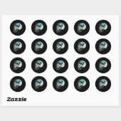 Schedel van Mind Controller-gaminggamer voor manne Ronde Sticker (Vel)