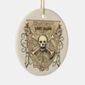 Schedel van skelet Schild ornament (Rechts)