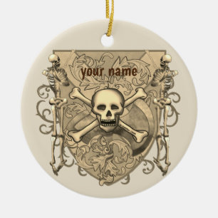 Schedel van skelet Schild ornament