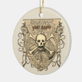 Schedel van skelet Schild ornament (Links)