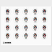 Schedel van Suiker Dag van de Doden Feeststickers Ronde Sticker (Vel)