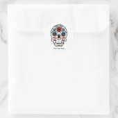 Schedel van Suiker Dag van de Doden Feeststickers Ronde Sticker (Tas)