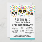 Schedel van suiker Dia de La Muerte Halloween Verj Kaart (Voorkant)