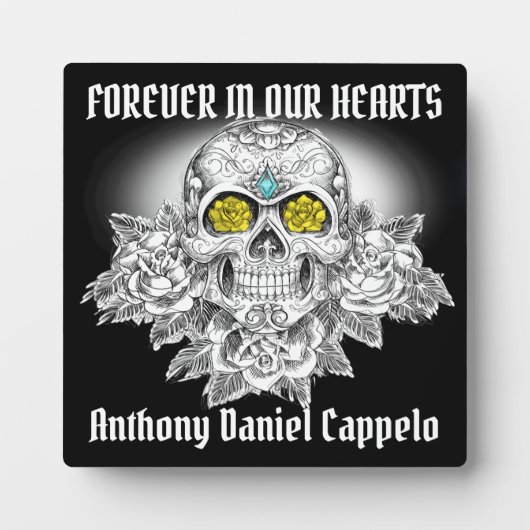 Schedel van suiker en rozendenkplaat fotoplaat (Voorkant)