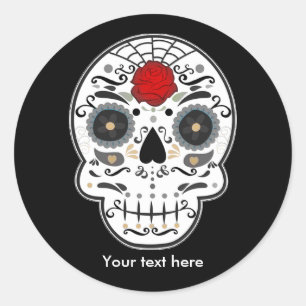 Schedel van suiker feeststickers voor de Dag van d Ronde Sticker