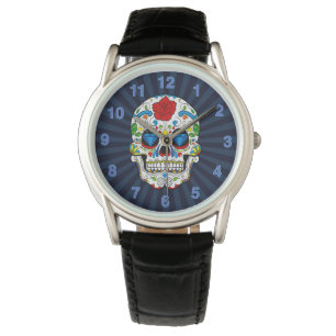Schedel van suiker Herenhorloge Aanpasbaar Horloge