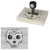 Schedel van Suiker & Malle Hartjes Custom Rubberstempel (Gestempeld)
