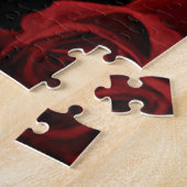 Schedel van suiker Rode Rozen Zwart Legpuzzel (Zijkant)