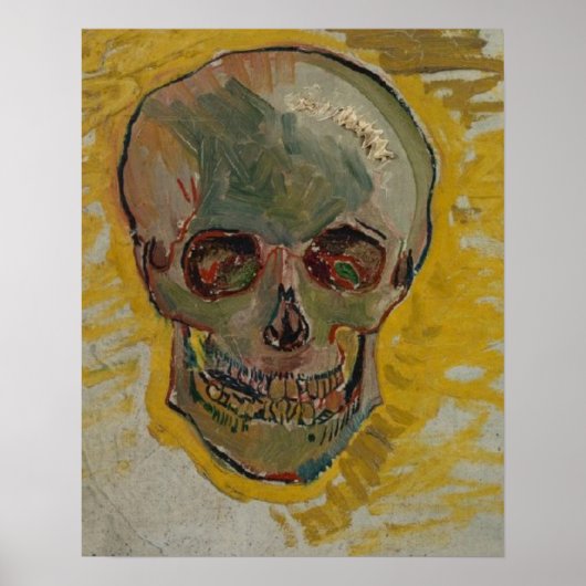 Schedel van Vincent Van Gogh Poster (Voorkant)
