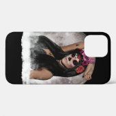 Schedel van Volle Maan met Paarse Ogen Case-Mate iPhone Case (Achterkant (horizontaal))