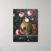 Schedel Vanitas Stilleven Jan van Kessel Canvas Afdruk (Voorkant)
