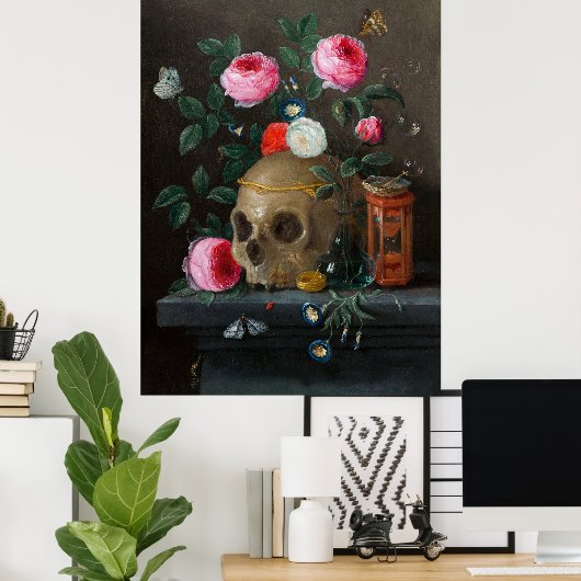 Schedel Vanitas Stilleven Jan van Kessel Poster (Thuiskantoor)