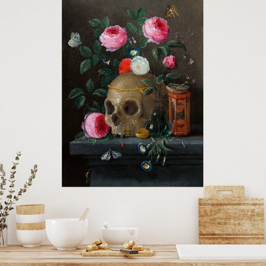 Schedel Vanitas Stilleven Jan van Kessel Poster (Keuken)