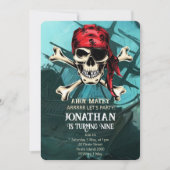 Schedel verjaardagsfeestje kaart (Voorkant)