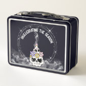 Schedel-viering Boo Box Oude School Lunchbox (Achterkant)