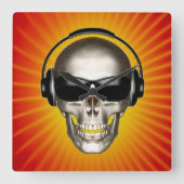 Schedel Vierkante Klok (Voorkant)