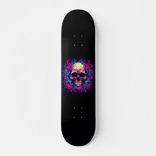 Schedel Vlam Persoonlijk Skateboard (Voorkant)