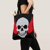 schedel vleugel vleugels tote bag (Dichtbij)