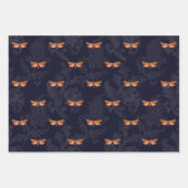 Schedel & Vlinder Kant Halloween Wrapping Papier Inpakpapier Vel (Voorkant 3)