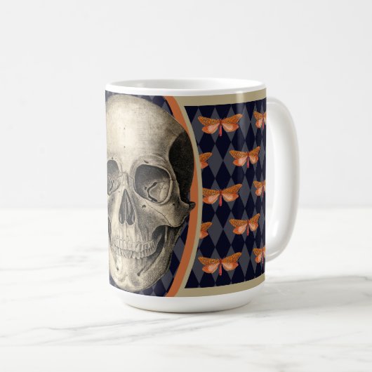 Schedel & Vlinders Koffiemok (Voorkant rechts)