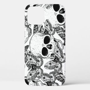 Schedel, vlinders: met de hand getekend patroon Case-Mate iPhone case