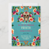 💀🎉Schedel Vol met Rozen, de Día de los Muertos Kaart (Voorkant)