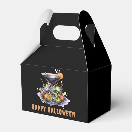 Schedel Volwassen Cocktail Halloween Party Favor B Bedankdoosjes (Voorkant Zijde)