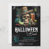 Schedel Volwassen Halloween Cocktails Feest Uitnod Kaart (Voorkant)