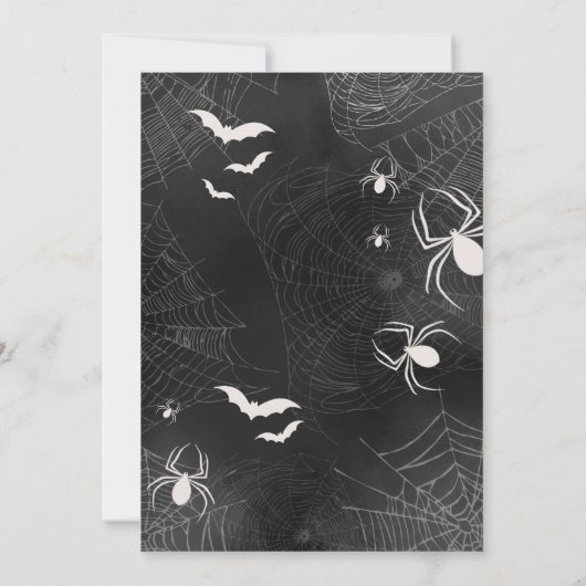  schedel volwassen Halloween verjaardagsfeest Kaart (Achterkant)