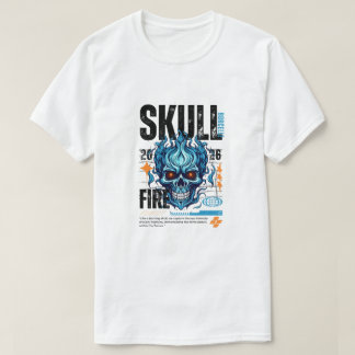 Schedel vuur t-shirt
