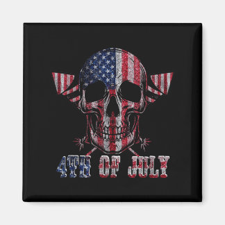 Schedel Vuurwerk Onafhankelijkheidsdag Amerikaanse Magneet