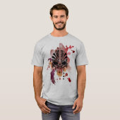  schedel ~ Waterverf Bloed Spletters T-shirt (Voorkant volledig)