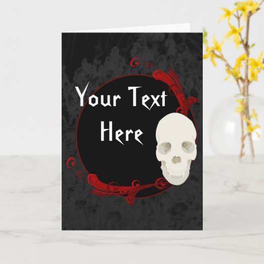 Schedel Wenskaart Kaart (Gele Bloem)