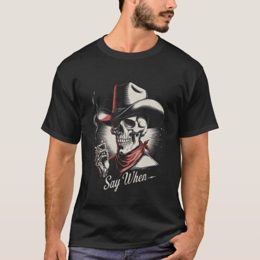 Schedel Zeg Wanneer Grappige Skelet Tshirt Grappig (Voorkant)