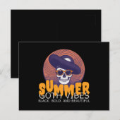 Schedel zomer pet briefkaart (Voorkant / Achterkant)