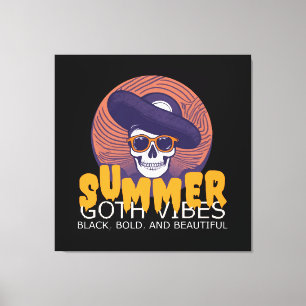 schedel zomerhoed canvas afdruk
