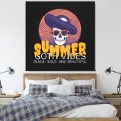 schedel zomerhoed canvas afdruk (Insitu (Slaapkamer))